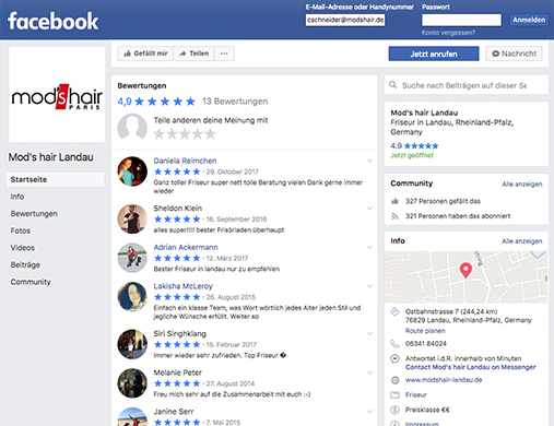 Ihr Friseur in Landau auf Facebook